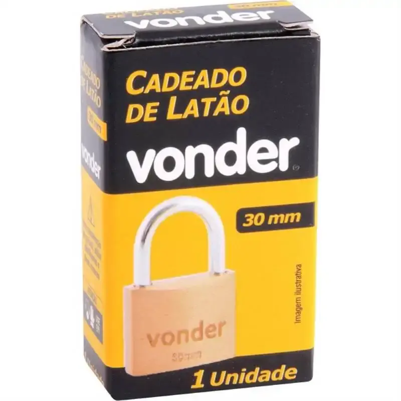 Cadeado de latão 30 MM Vonder — fotografia 2