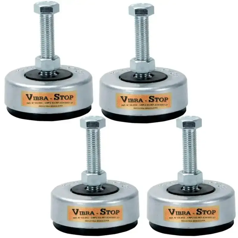 Vibra-Stop intermediário antivibratório 5000 KG/20000 KG rosca 3/4 POL INT34 kit 4 peças Vibra-Stop
