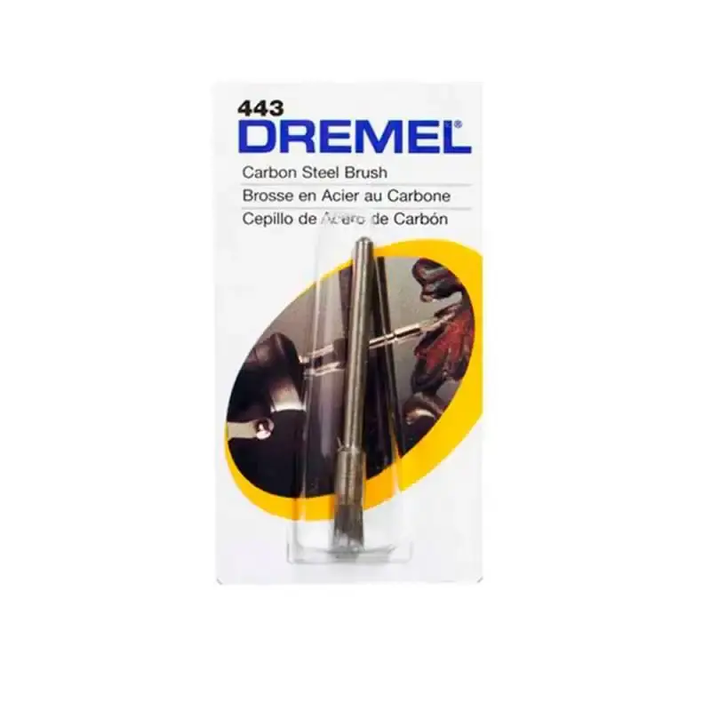 Escova de aço de carbono pincel 1/8 POL 2615000443000 443 Dremel — fotografia 3