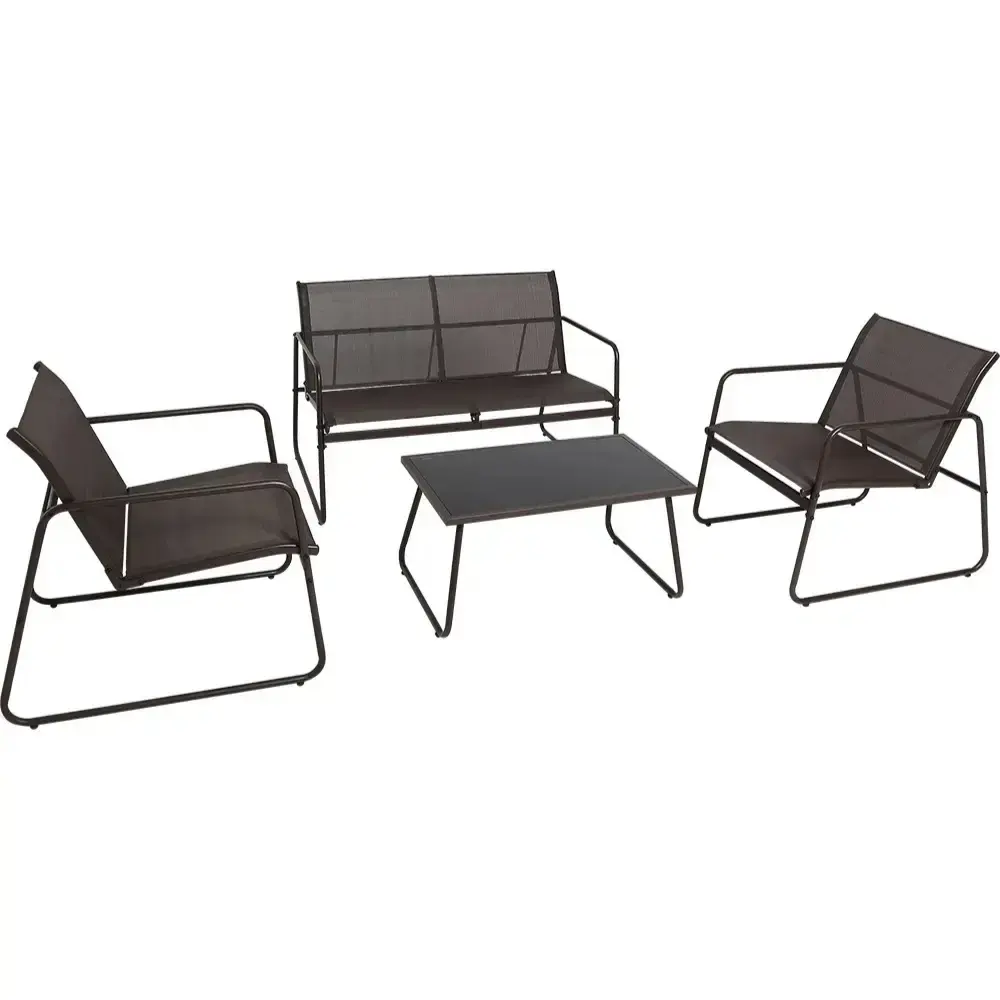 Conjunto de mesa e 3 cadeiras para jardim weekend BEL Cinza Belfix — fotografia 8