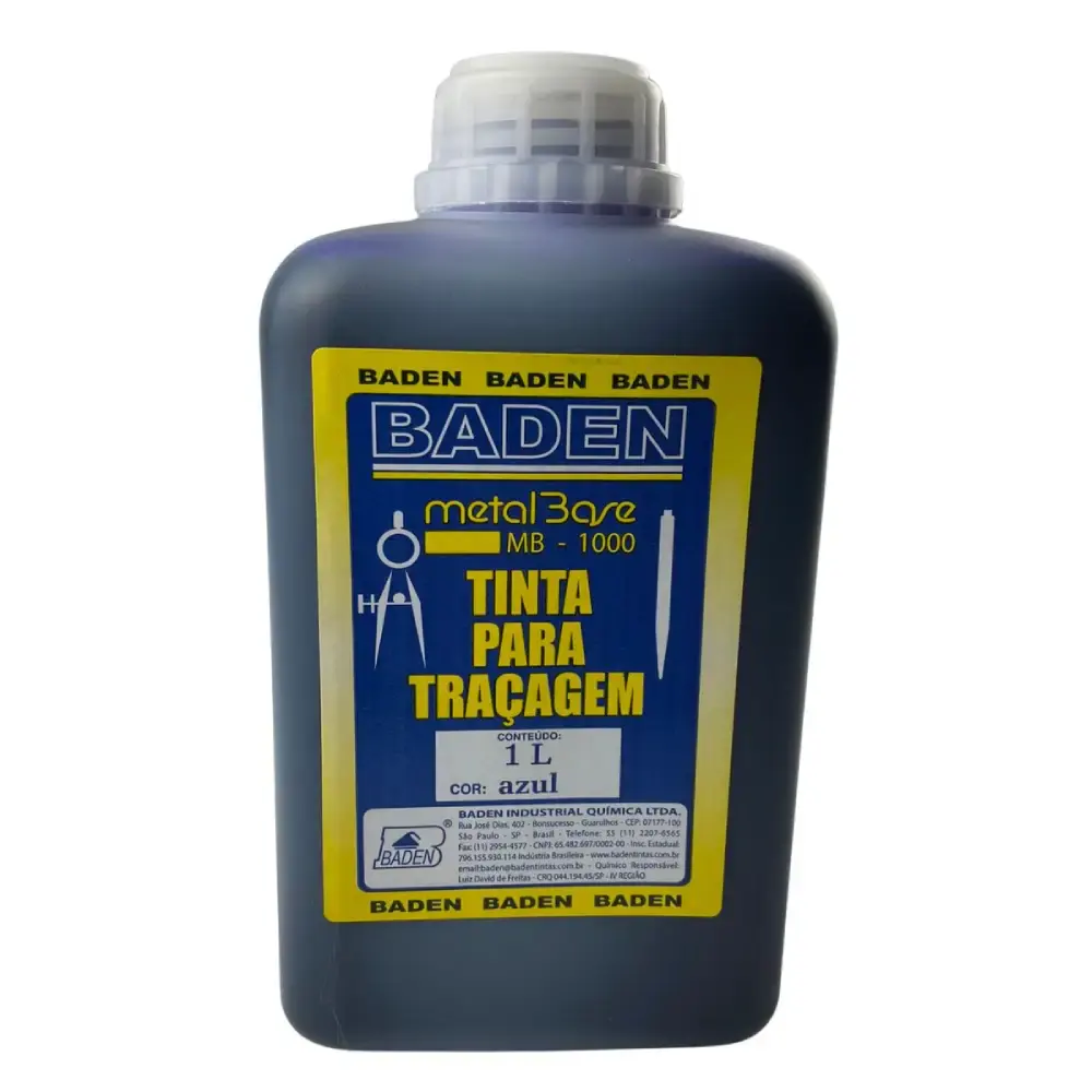 Tinta para traçagem metais 1 litro azul B1-1-27 Baden