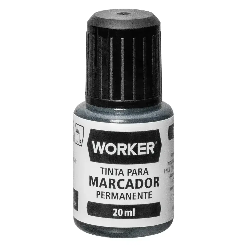 Tinta para marcador permanente preto com 20ML da Worker — fotografia 3