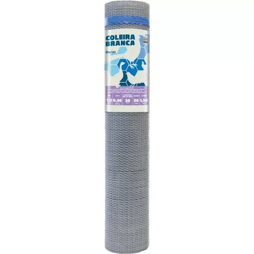 Tela viveiro galvanizada coleira branca 1/2 26X1,50 Morlan
