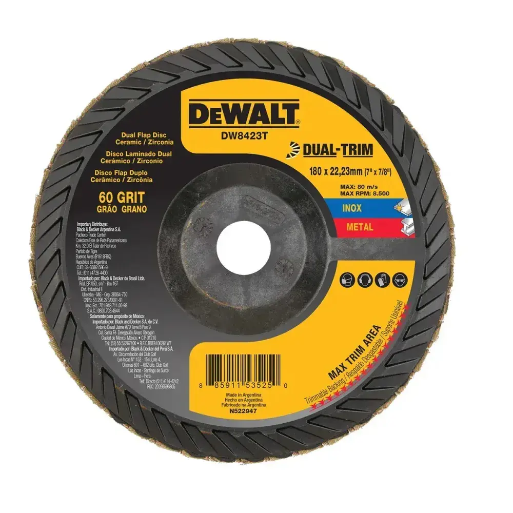 Disco flap -Trim com camada dupla G60 7X7/8” Dewalt — fotografia 4