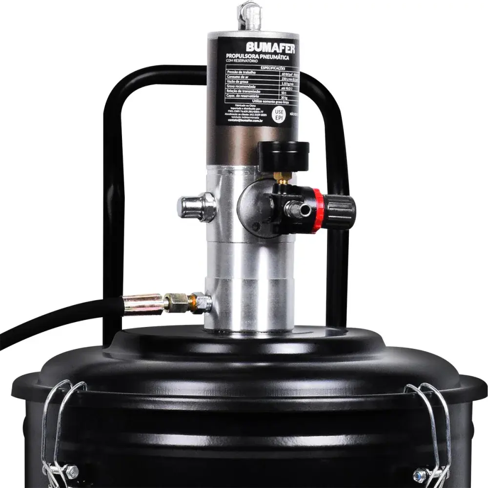 Propulsora pneumática com reservatório 30KG Bumafer — fotografia 4