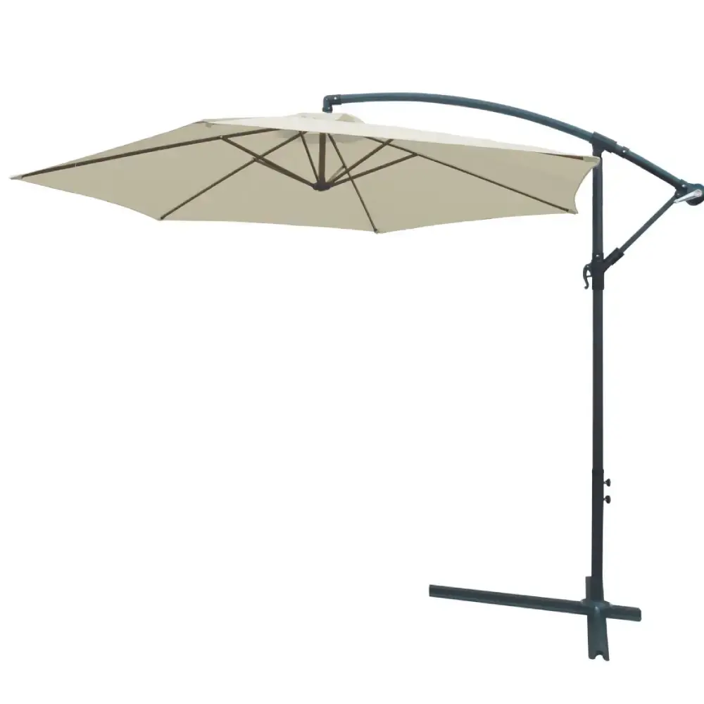 Ombrelone 3,50 metros suspenso com manivela branco IWOBL350BR ImportWay