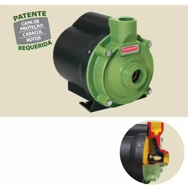 Bomba centrífuga 1,0 CV monofásica BCR-2010 Schneider 220 V — fotografia 4