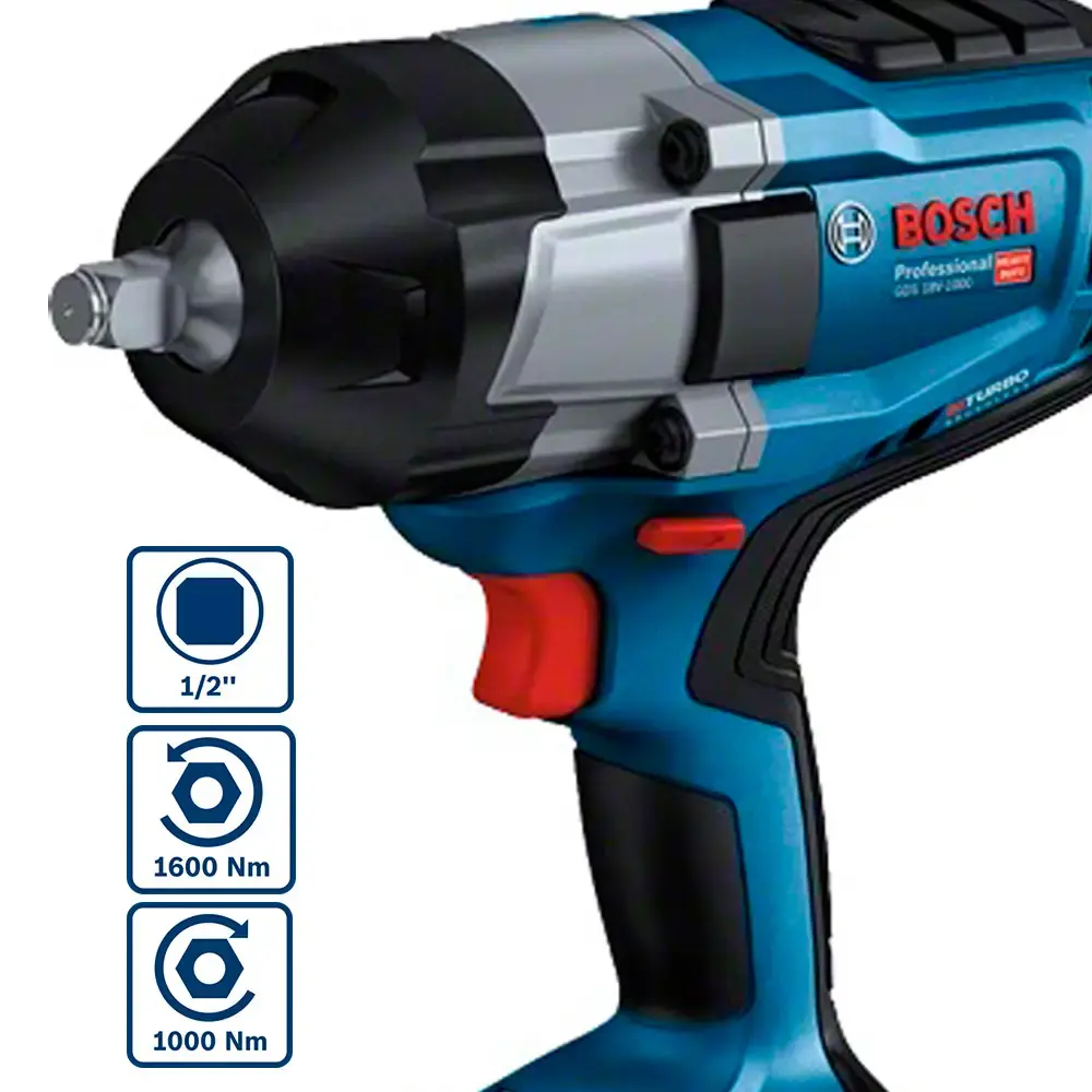 Chave de impacto à bateria 18V 1/2 POL brushless 1000NM 2 baterias 4,0AH, carregador bivolt e bolsa Bosch — fotografia 4