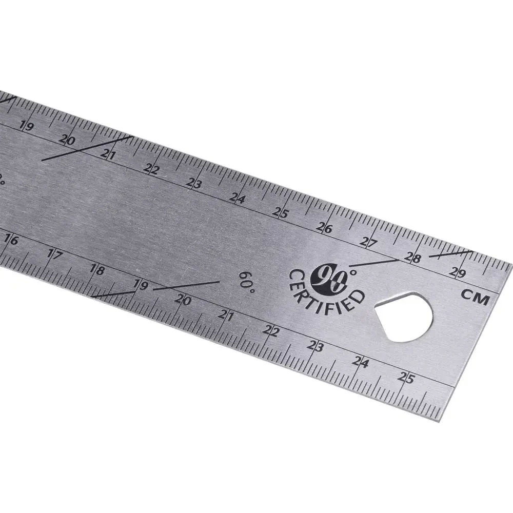 Esquadro em aço inox 30CM com cabo polímero Kapro — fotografia 6