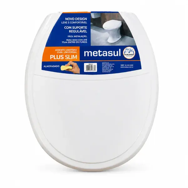 Assento sanitário plus slim branco - Metasul