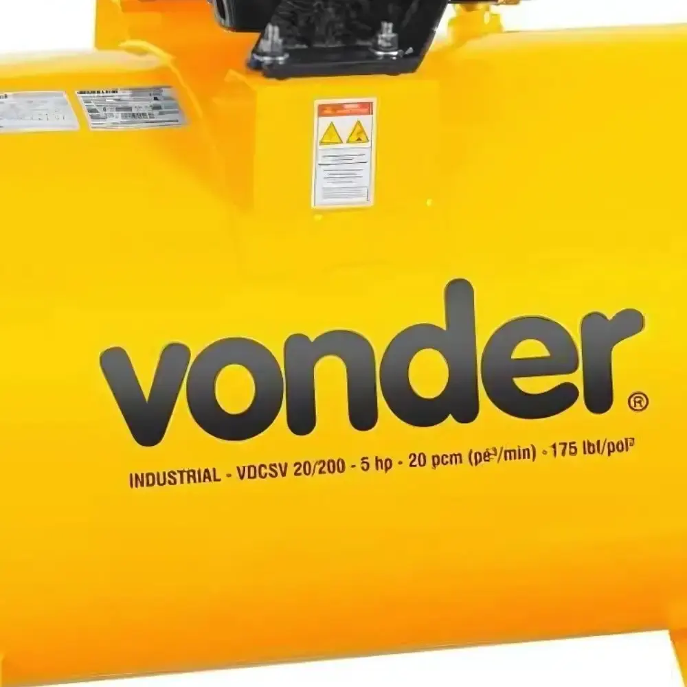 Compressor de ar VDCSV-20/200 5,0CV trifásico Vonder — fotografia 3