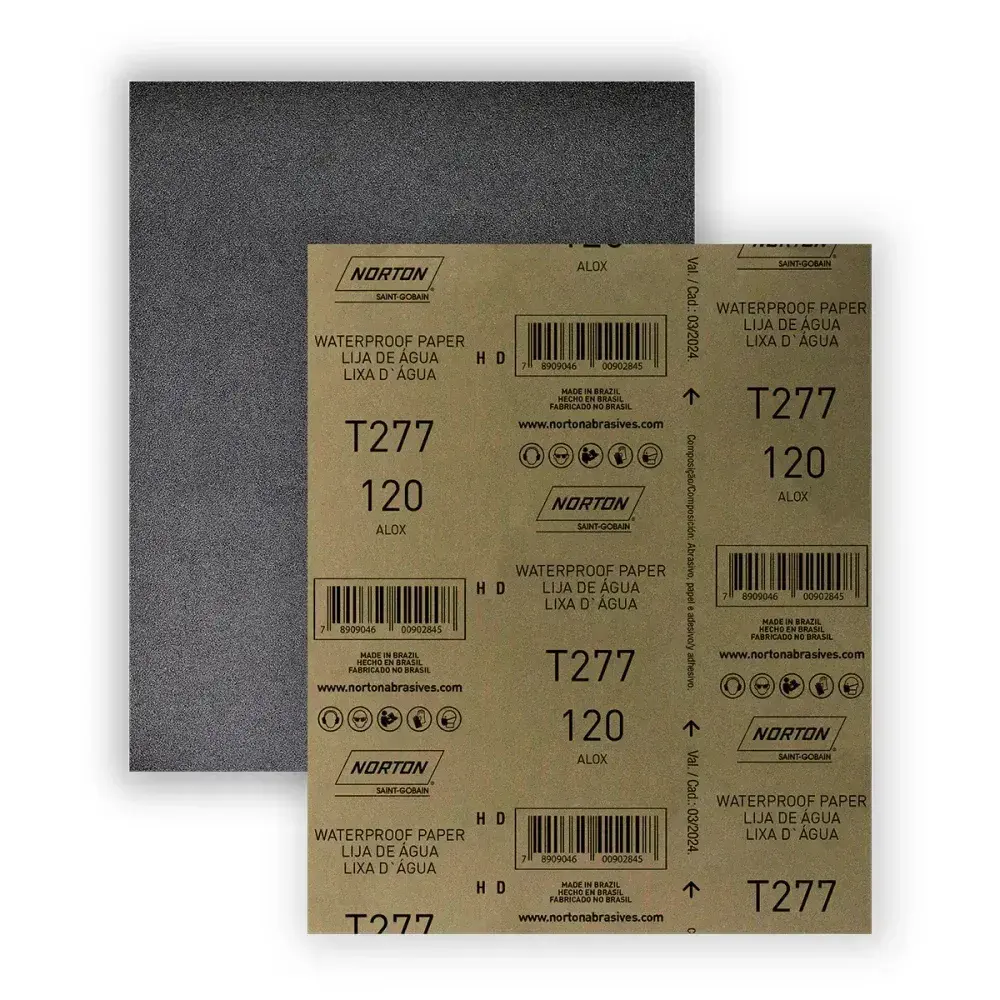 Folha de lixa de água T277 G120 230X280MM Norton — fotografia 6
