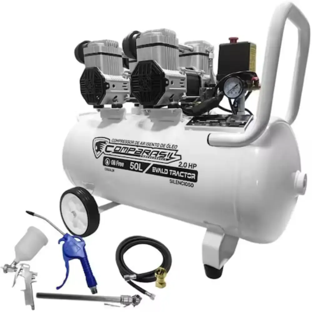 Compressor portátil isento 5,4 pés 1HP 25L com kit 5 peças evald tractor Compbrasil 220 V — fotografia 9