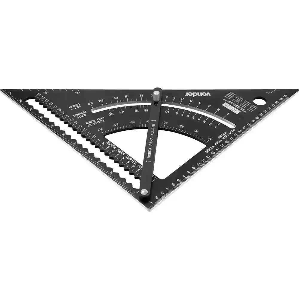 Esquadro triangular com goniômetro 300MM Vonder — fotografia 6