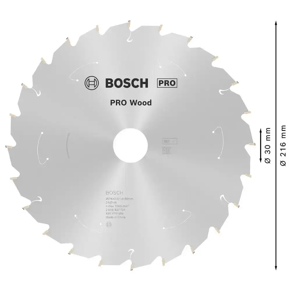 Disco de Corte STD For Wood 216 x 30 MM 24 Dentes BOSCH — fotografia 3