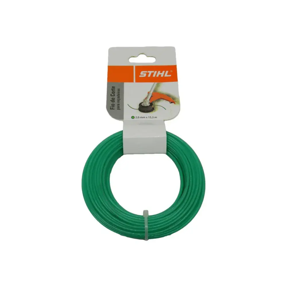 Fio de corte redondo para roçadeira verde 2MM 15,3MM Stihl — fotografia de referência