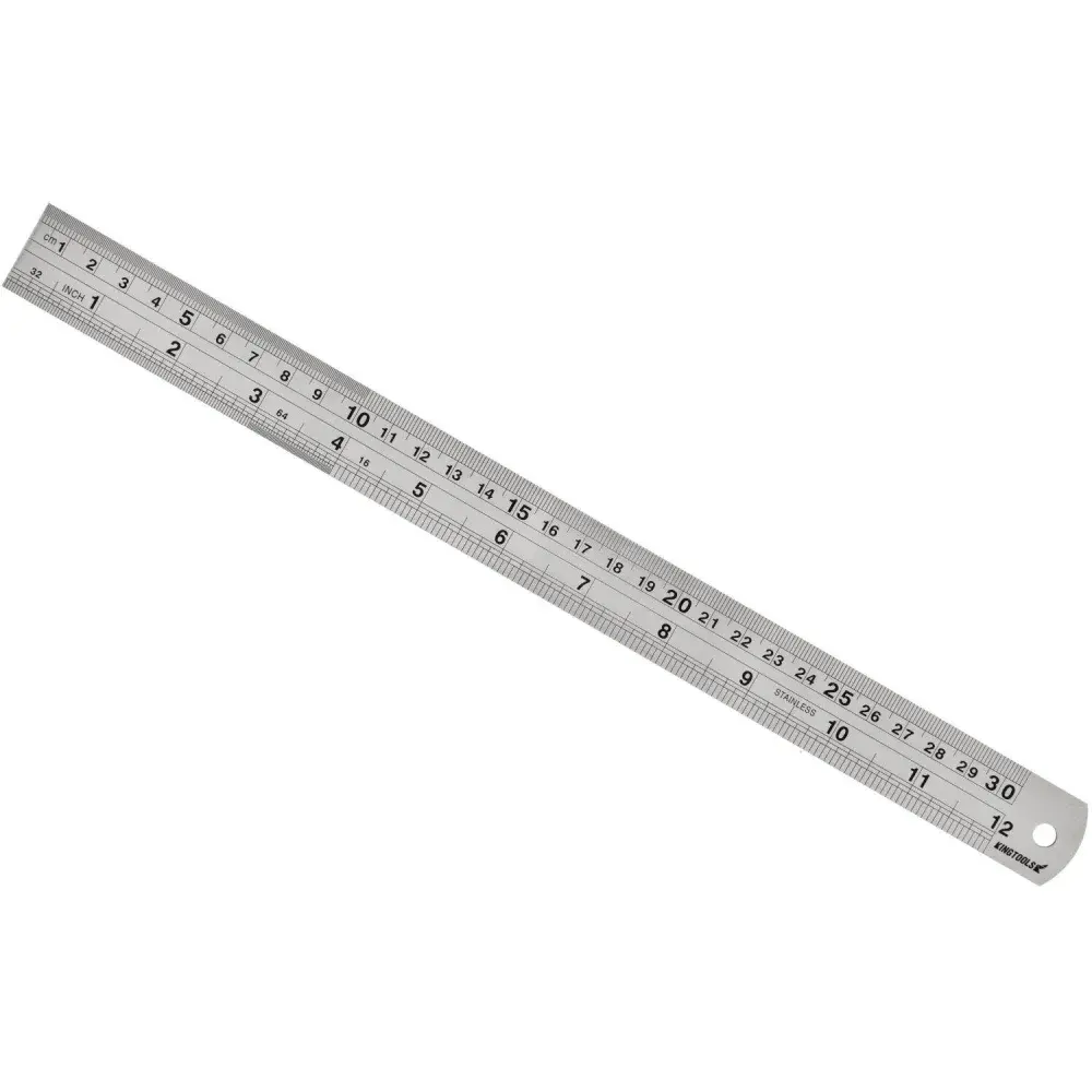 Régua/escala de aço inoxidável 150MM 600.003 kingtools - graduação mm/ King Tools