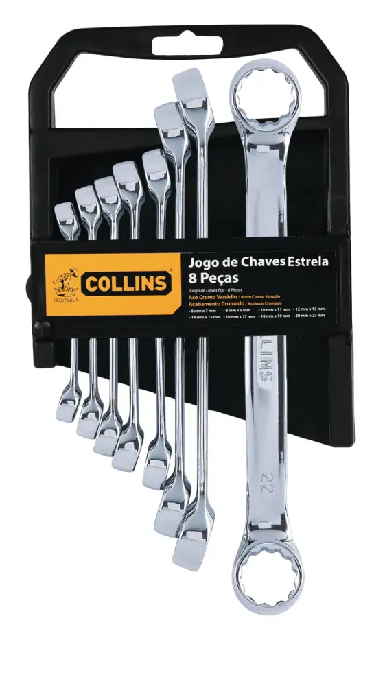 Jogo chave estrela 6 a 22MM 8 peç Collins — fotografia de referência
