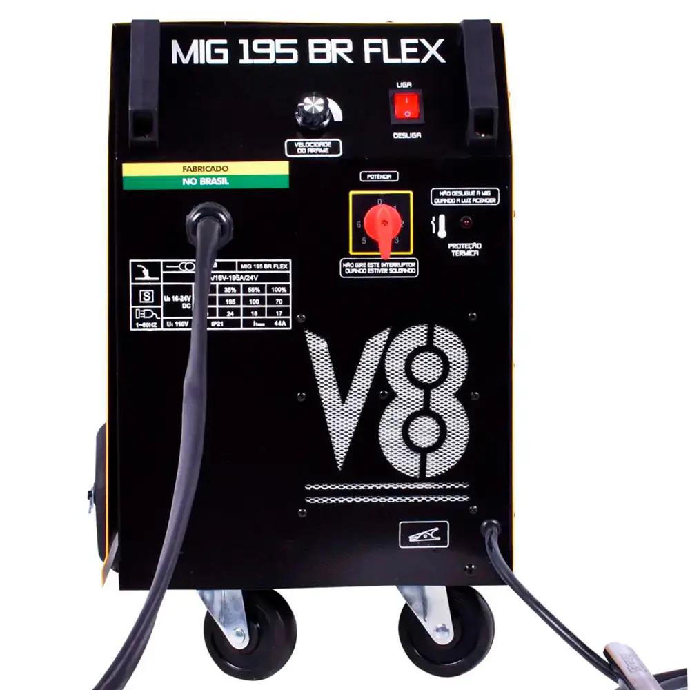 Máquina de solda mig 195BR flex monofásica 220V 107608 V8 — fotografia 5