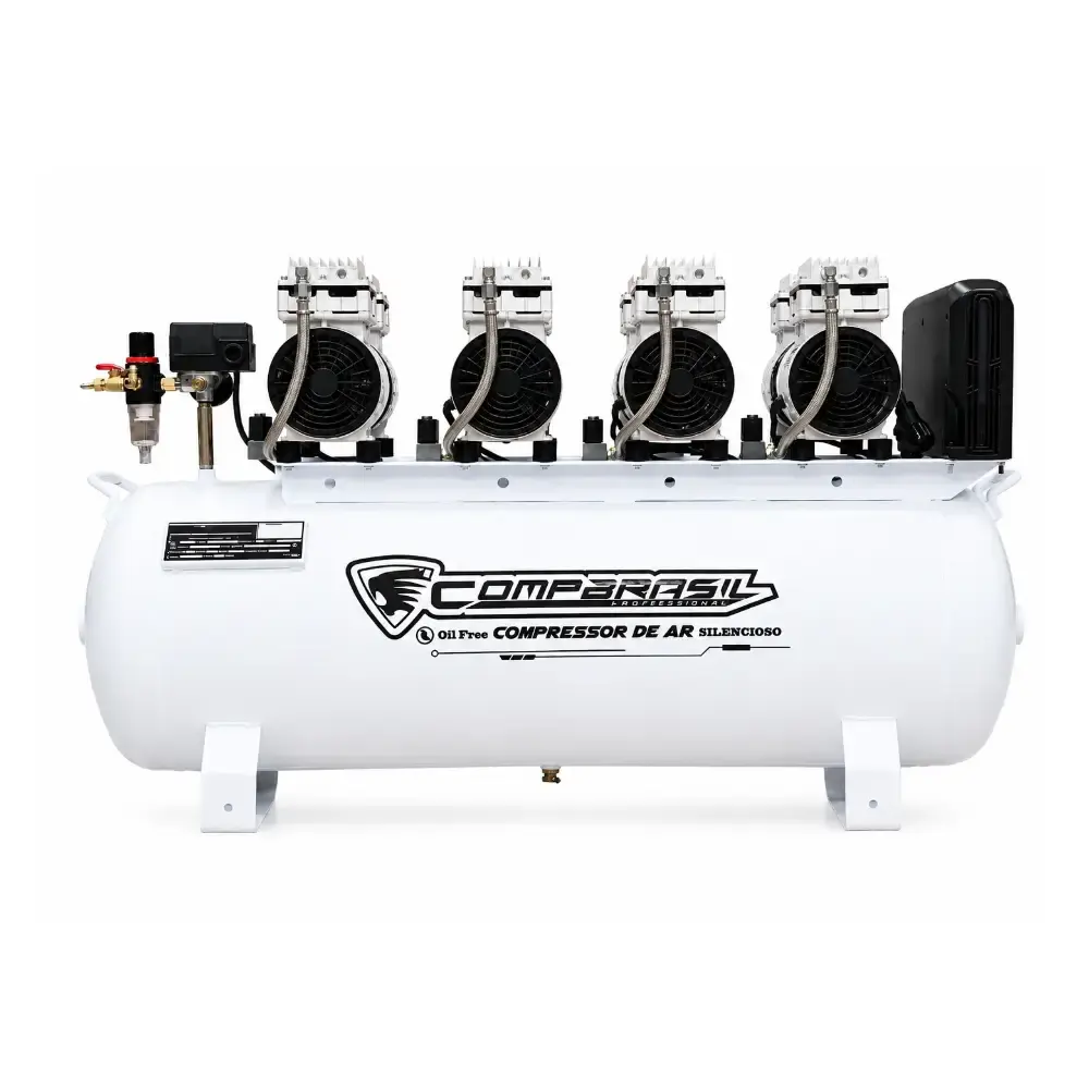 Compressor de ar 13 pés 4HP 100 litros smart control isento de óleo 220V Compbrasil 220 V — fotografia 2