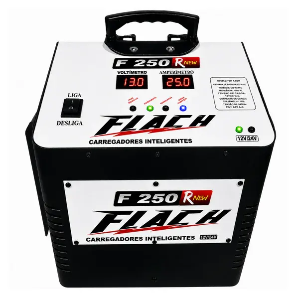 Carregador de baterias F250-12V/24V rnew - 120 ah - Flach