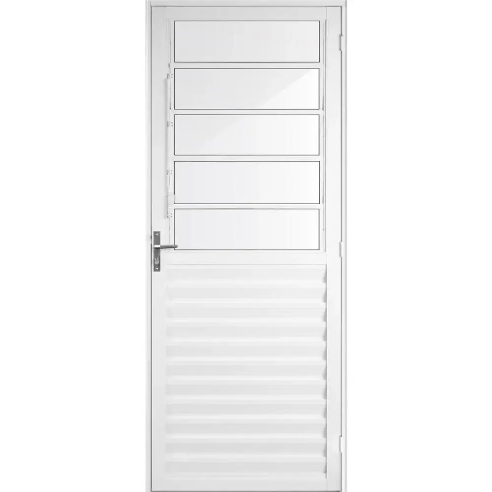 Porta basculante de alumínio lado direito 210X80CM branco da Aluvid