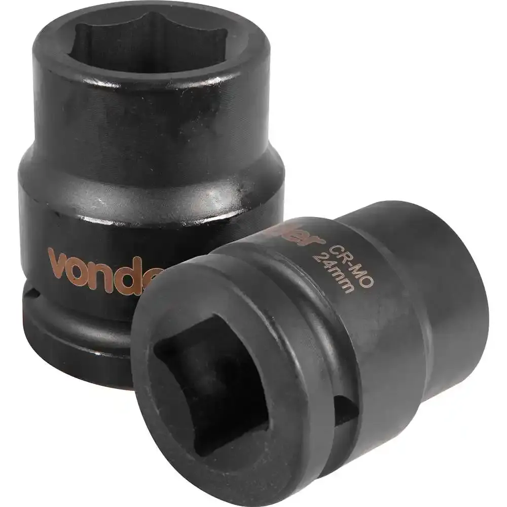 Soquete Sextavado de Impacto Encaixe 3/4 polegada 24Mm Cromado VONDER — fotografia de referência