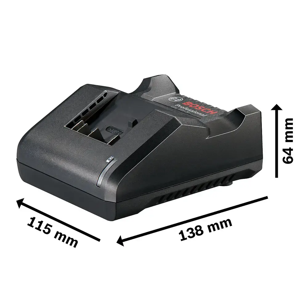 2 baterias GBA 18V 2AH com carregador rápido GAL bivolt Bosch — fotografia 5