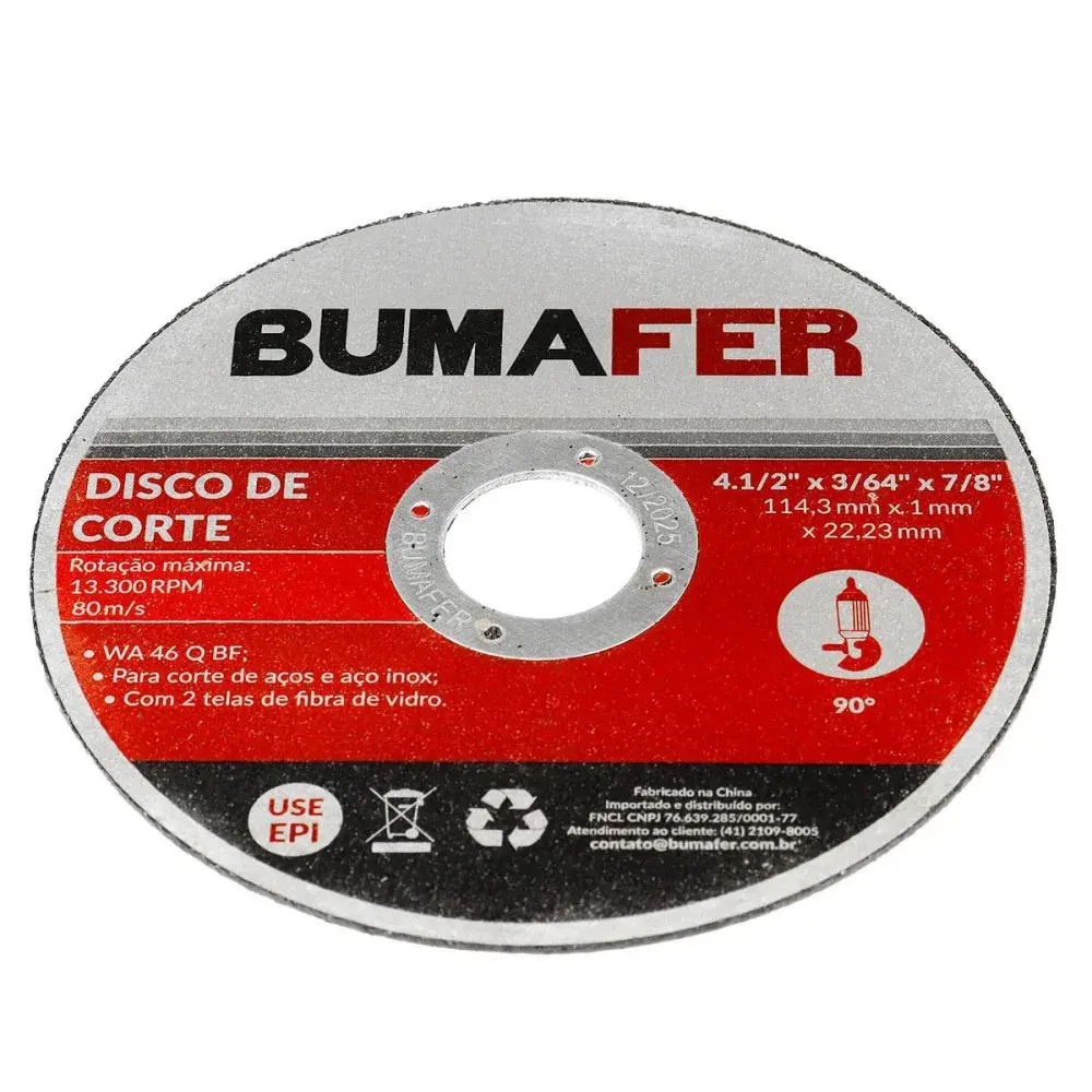 Disco de corte inox wa 46 q bf 4.1/2 x 1MM Bumafer — fotografia 8