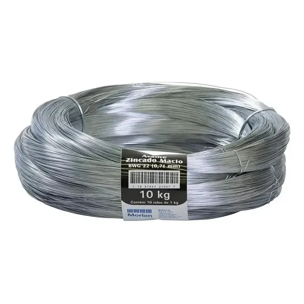 Arame liso bwg 22 galvanizado 0,71MM 1KG Morlan — fotografia 2