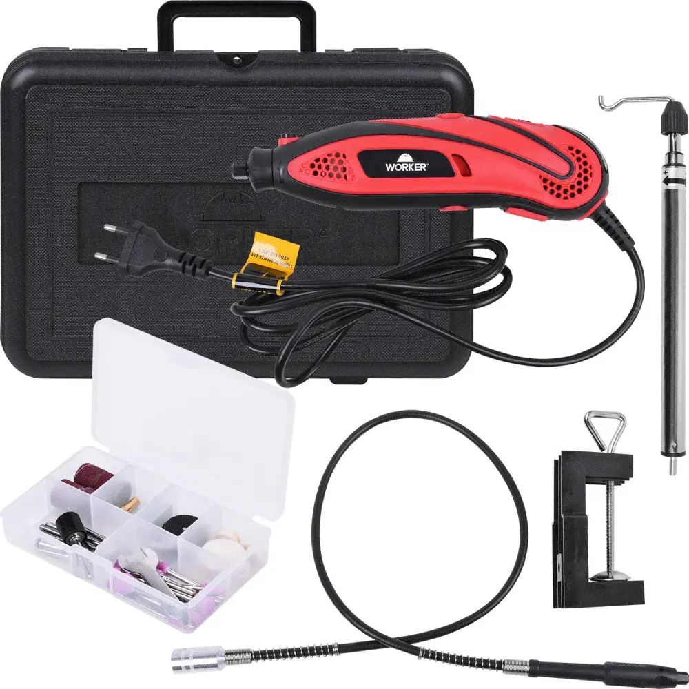 Microrretífica com maleta 130W 40 peç Worker - 127V — fotografia de referência
