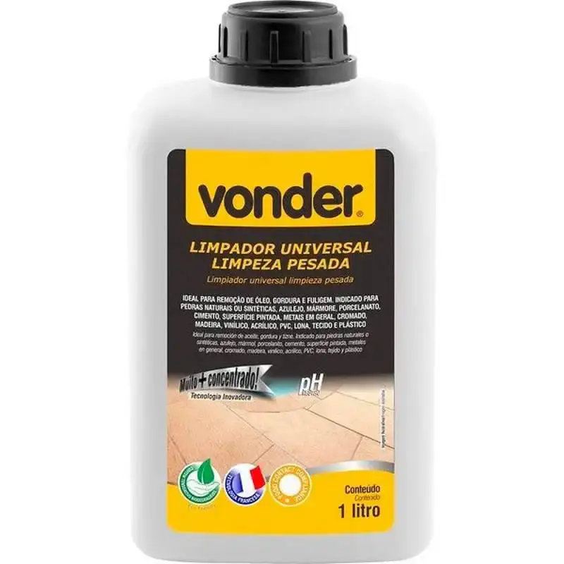 Limpador universal limpeza pesada biodegradável 1 litro Vonder — fotografia de referência