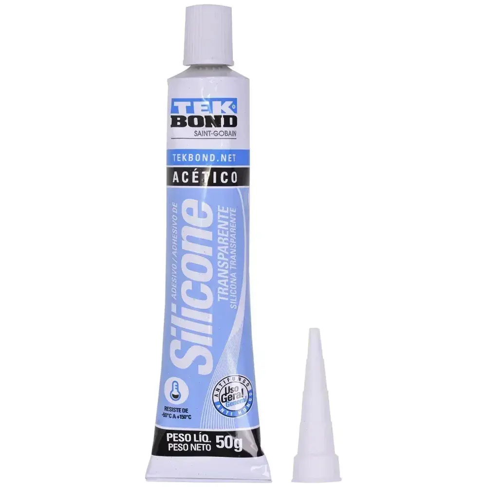 Silicone transparente 50 gramas Tekbond — fotografia 5