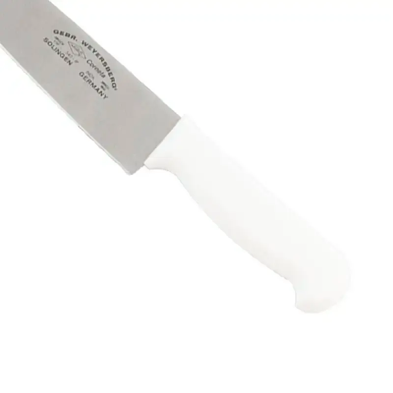 Faca para cozinha 8 POL 20 CM cabo branco Corneta — fotografia 3