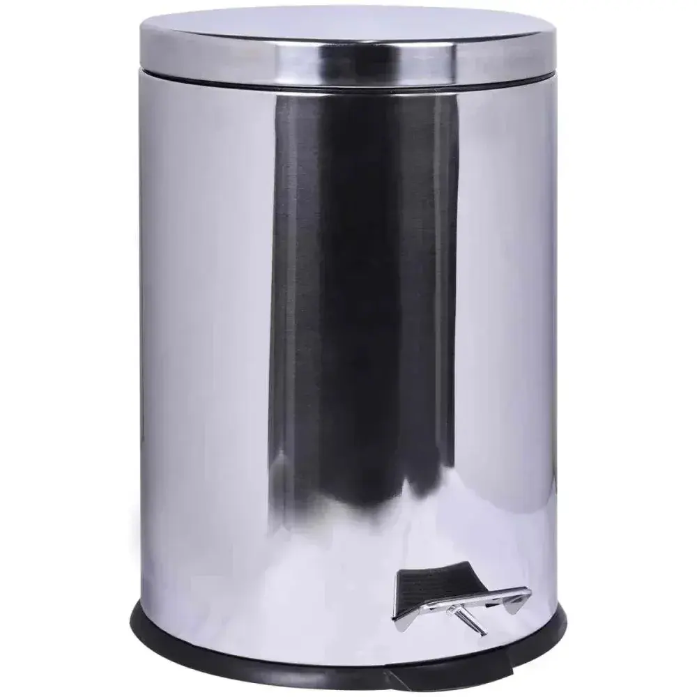 Lixeira de aço inox com pedal 3 litros Kala — fotografia 5