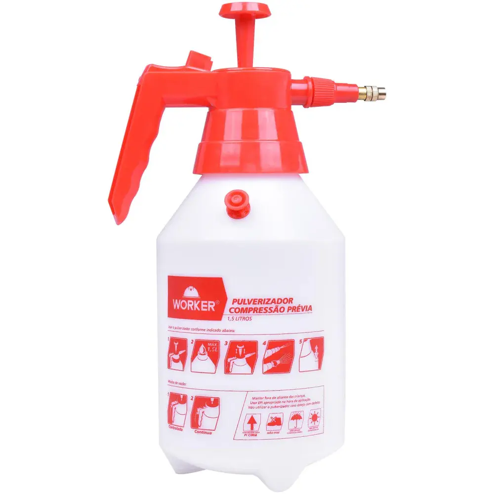 Pulverizador de compressão prévia plástico 1,5L Worker — fotografia de referência