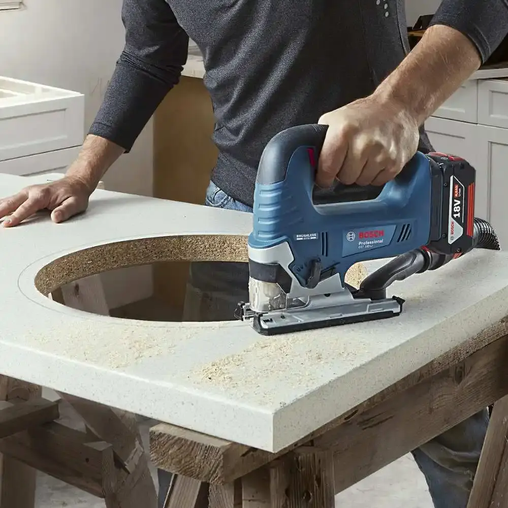Serra tico-tico 18V GST 185-LI brushless com bateria 4AH Bosch — fotografia 6