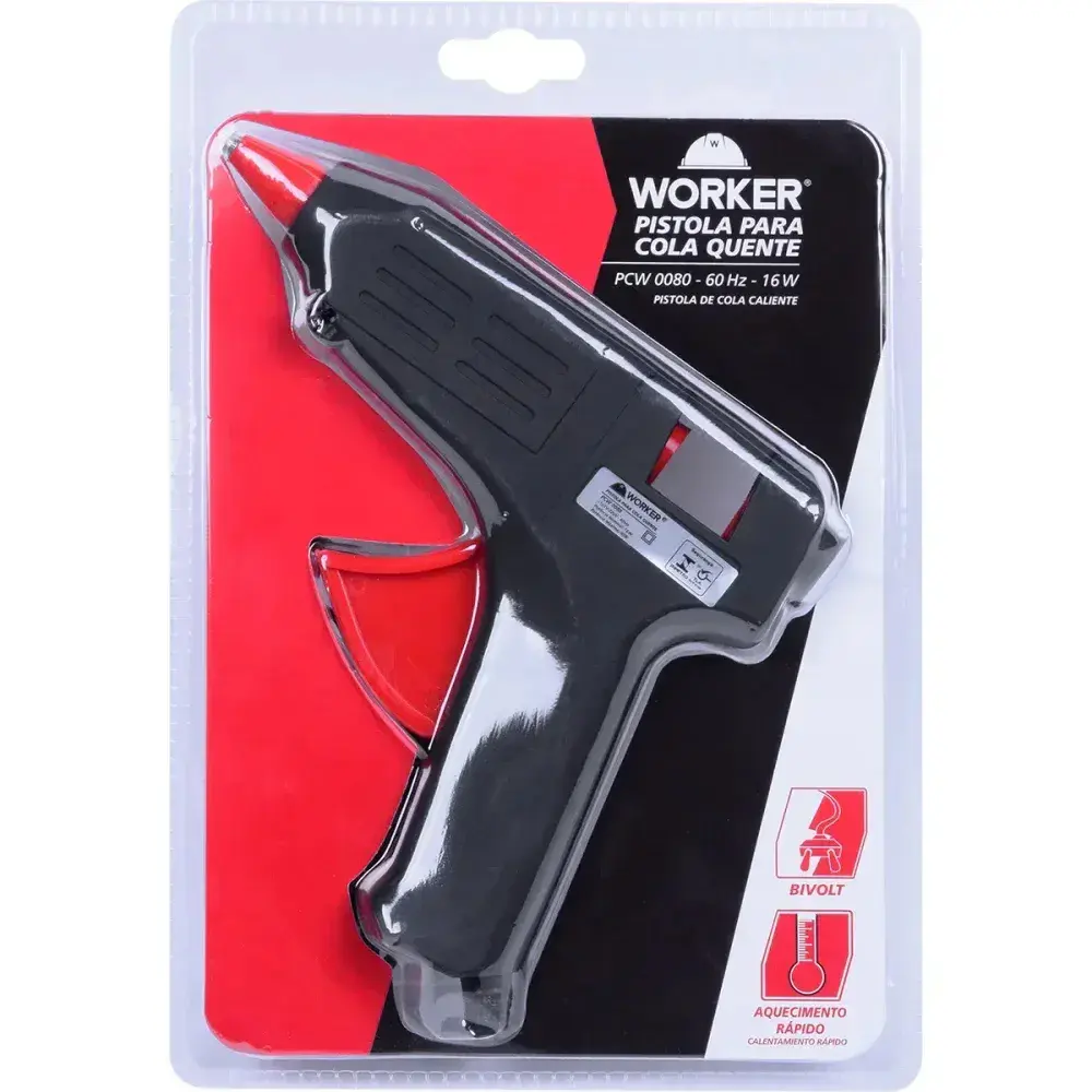 Pistola de cola quente PCW0080 16W bivolt Worker — fotografia 10