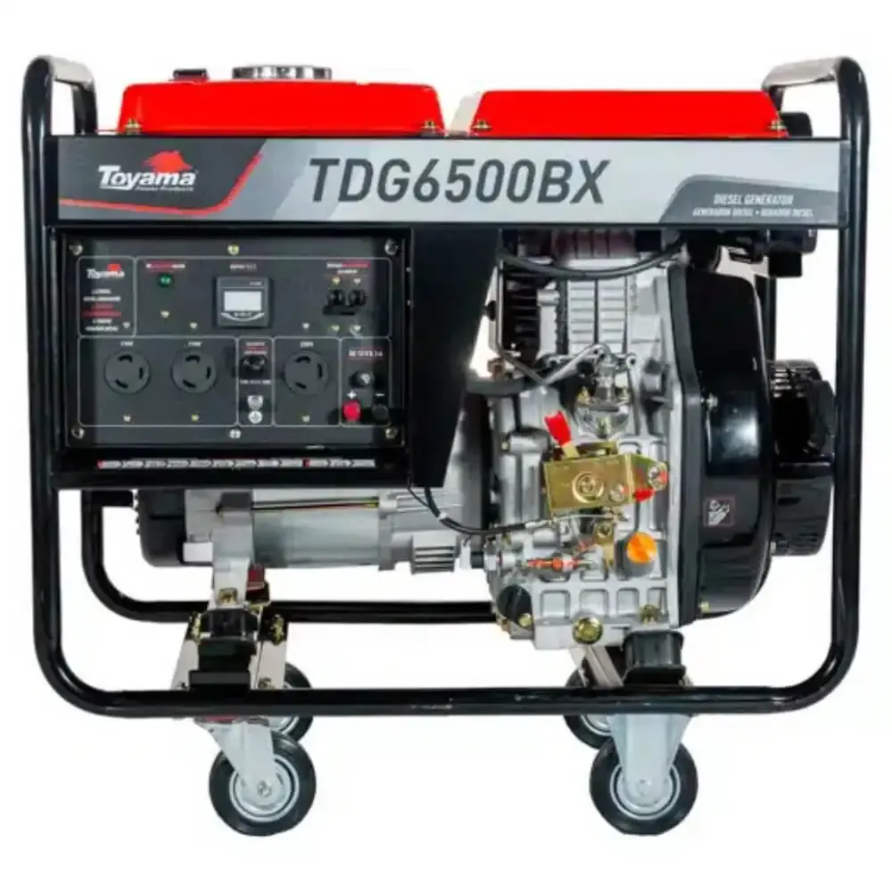 Gerador energia diesel 5,5 KVA partida manual bivolt 115/230V 406CC TDG6500BX Toyama — fotografia 2