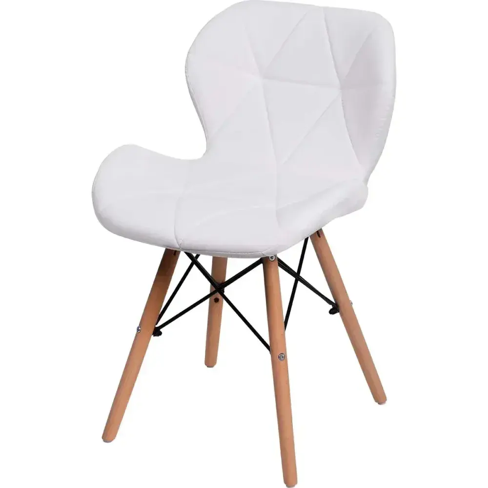 Cadeira eiffel estofada 110KG branca Kala — fotografia 5