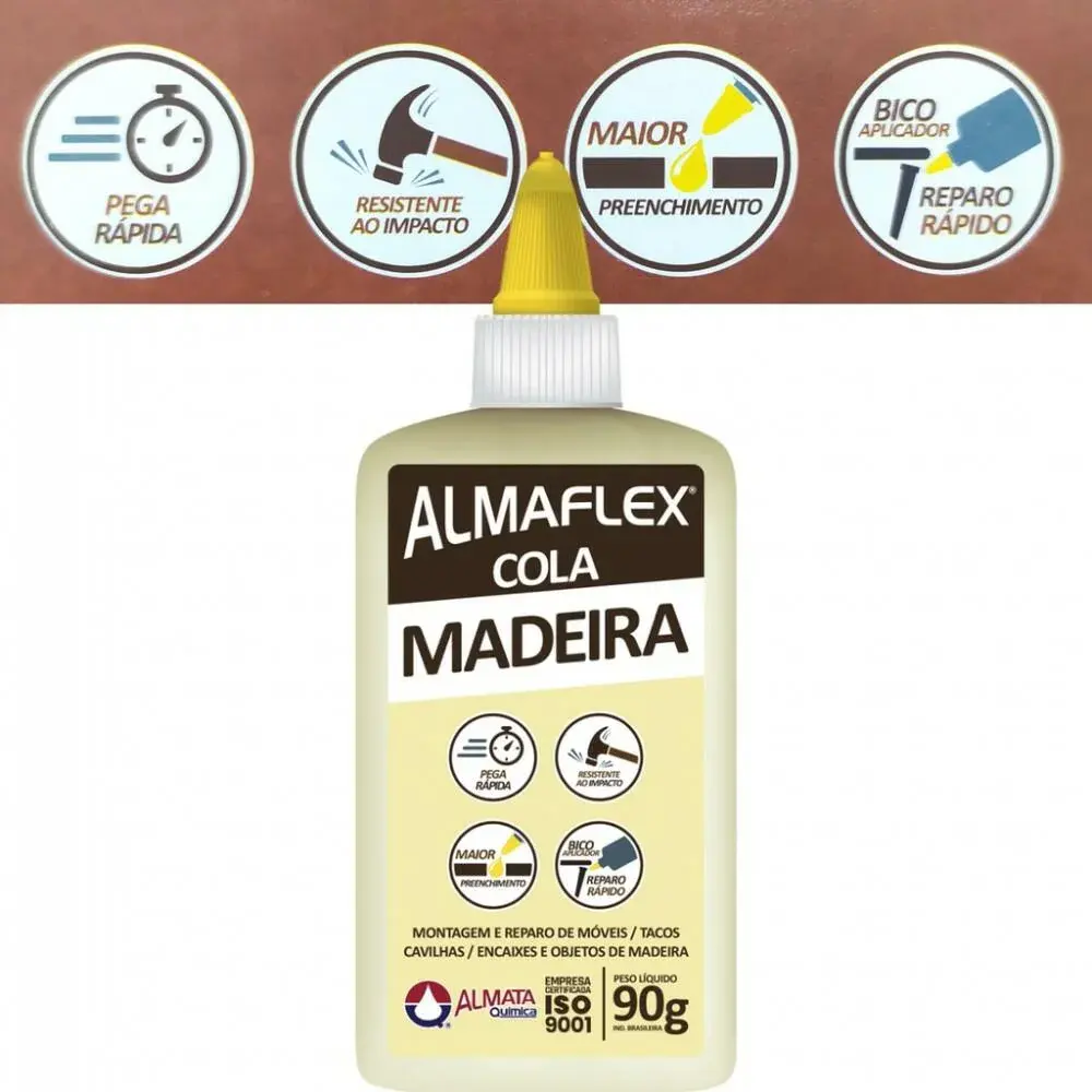 Adesivo cola madeira 90G Almata — fotografia 4