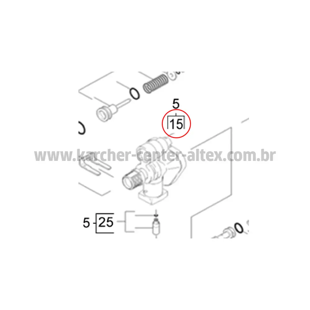 Coletor furado da lavadora K3 K4 97603610 Karcher — fotografia 6