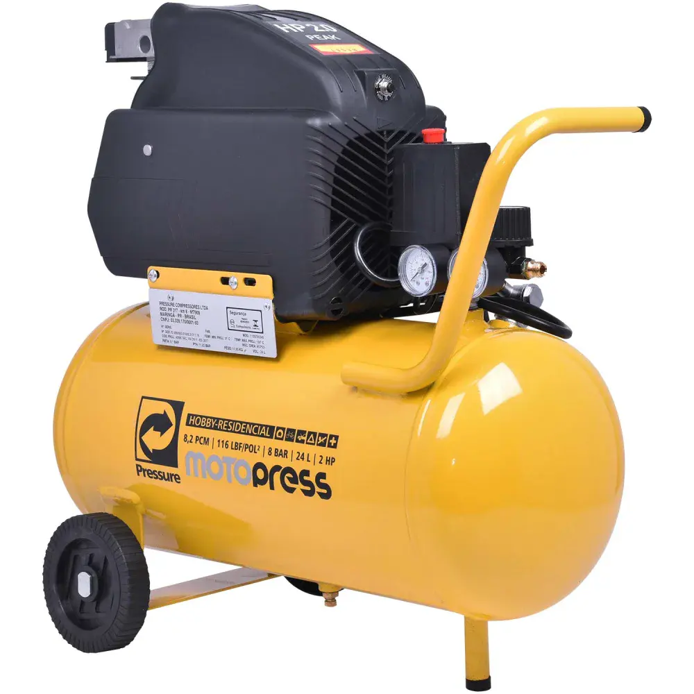 Moto compressor de ar motopress 2HP 8PCM 24L 220V Pressure — fotografia 2