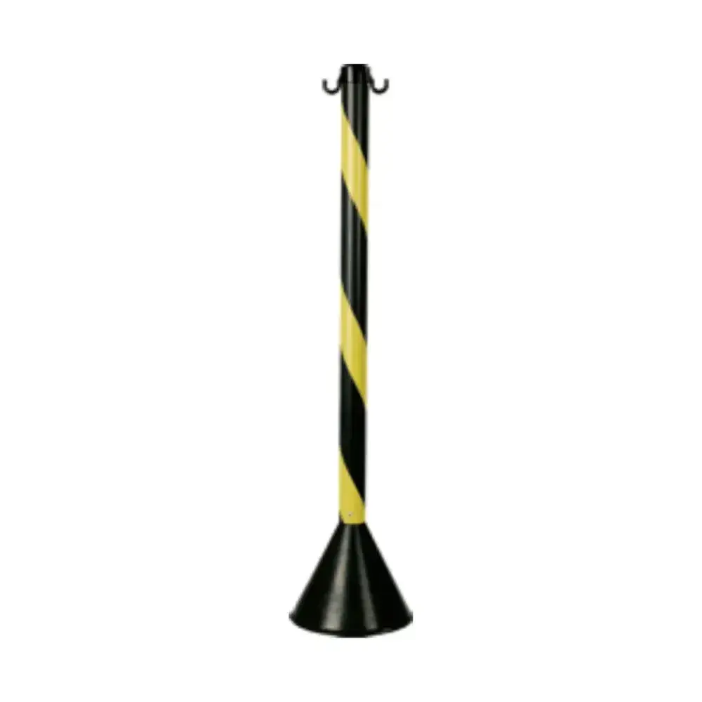 Pedestal zebrado preto e amarelo 93CM plastcor Worker — fotografia 2