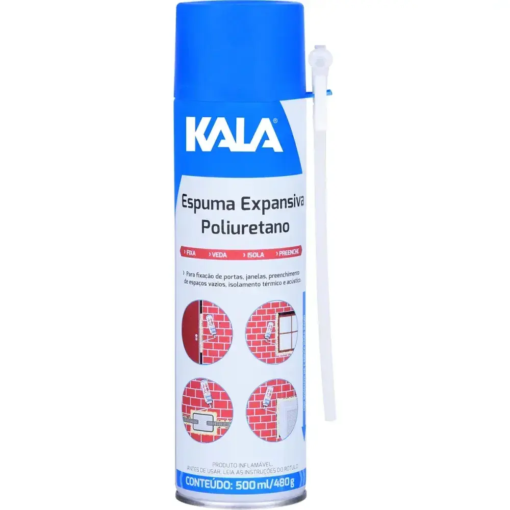 Espuma expansiva em poliuretano 480G 500ML Kala — fotografia 5