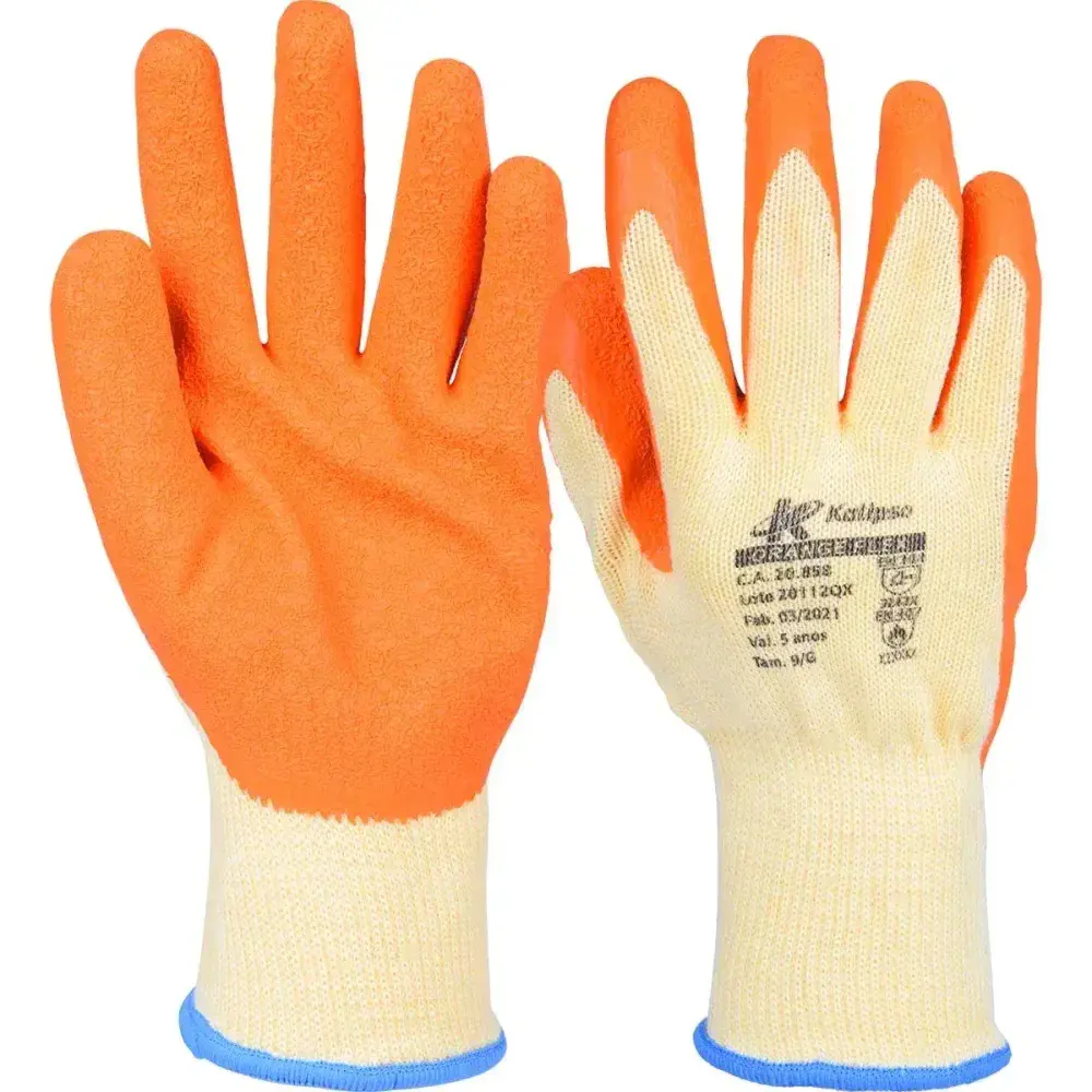 Luva banhada latex Kalipso orangeflex tam gd — fotografia 4