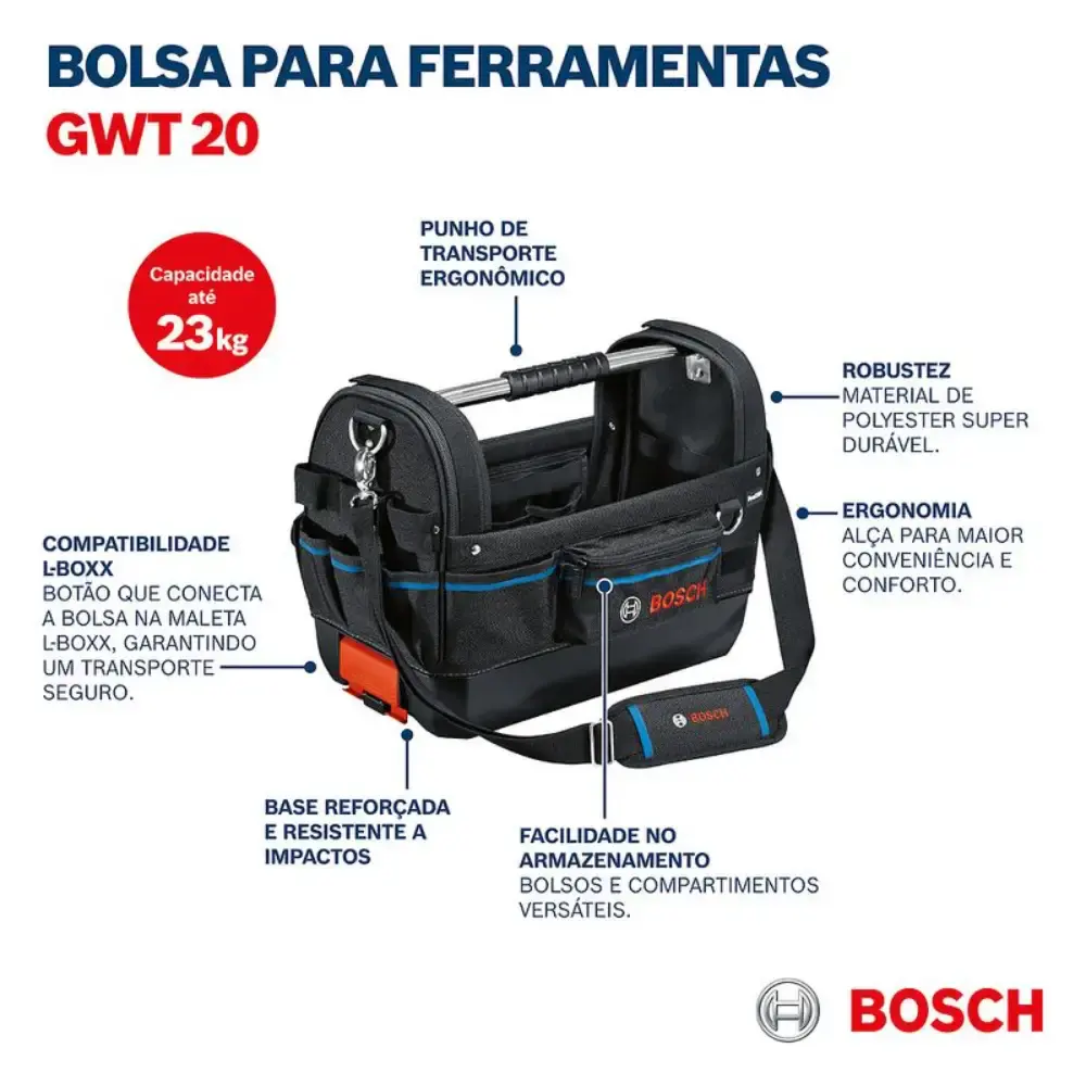 Kit 2 baterias 18V 4AH com carregador bivolt e bolsa Bosch — fotografia 8