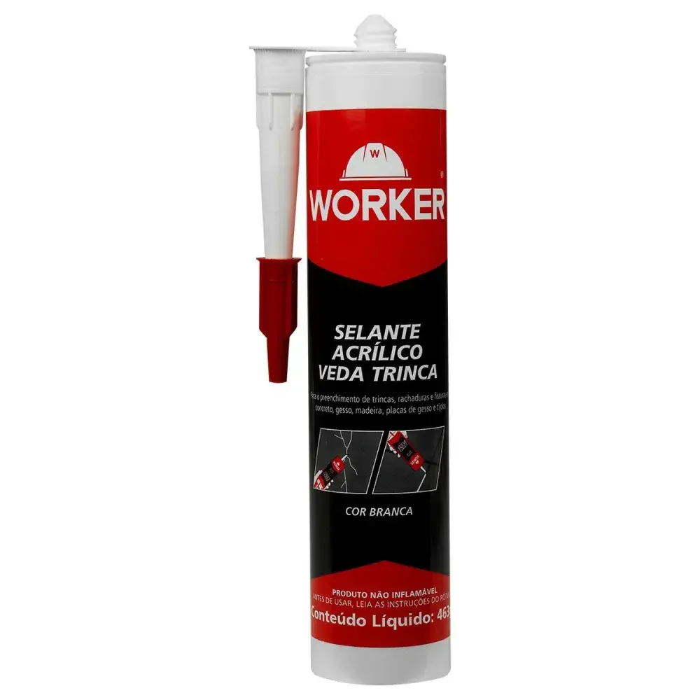 Selante acrílico veda trinca branco 463G Worker — fotografia 7