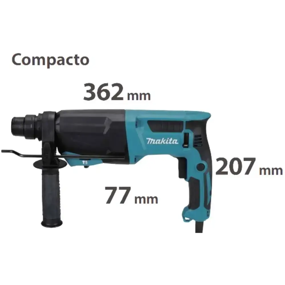 Martelete rompedor plus 2,9KG com ponteiro SDS plus 20CM e talhadeira SDS plus 25CM Makita 110 V — fotografia 7