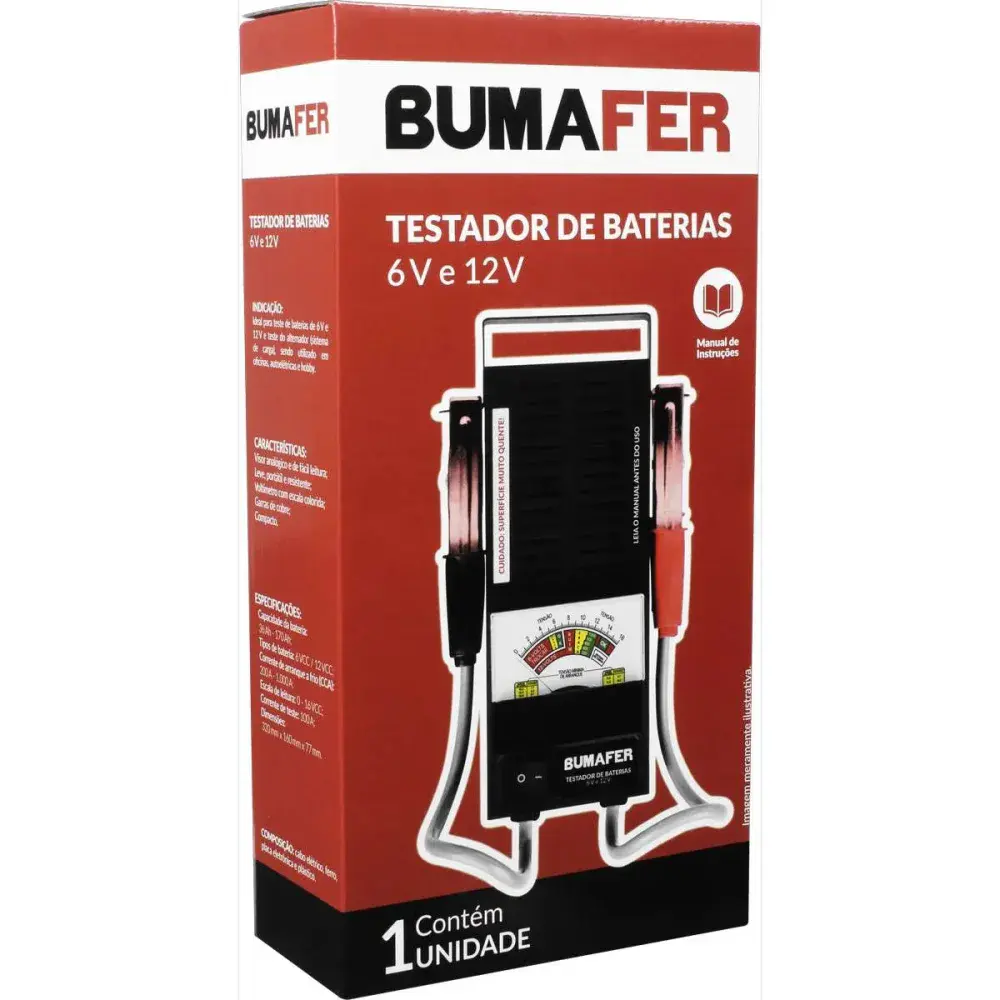 Testador de bateria 6V e 12V Bumafer — fotografia 3